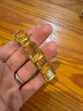 Yellow Crystal Link Bracelet - Women Jewelry